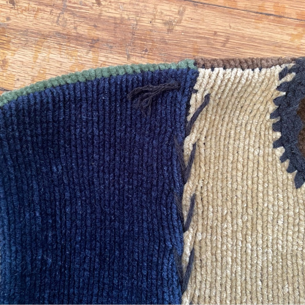 VINTAGE 90s PATCHWORK PULLOVER SWEATER - image 2